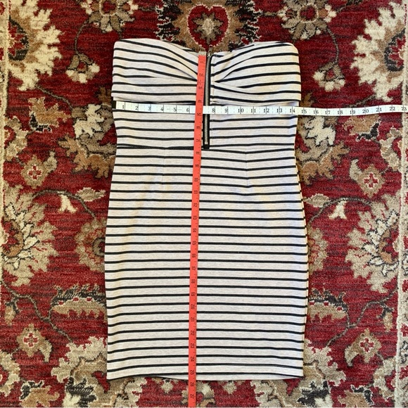 cream grey striped knit fitted mini dress from Australia - Picture 13 of 16